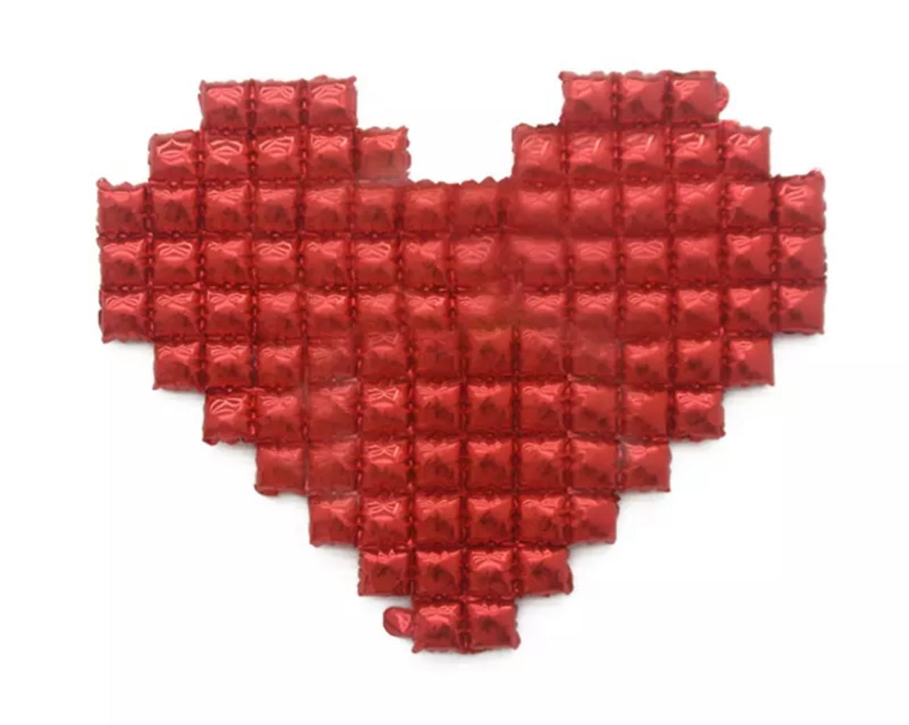 Red Heart Shape Textured Balloon prop | AIR-FILL ONLY | 55" x 47" in