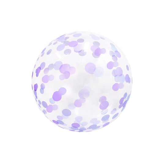 Bubble Balloon, Confetti Purple, 18''