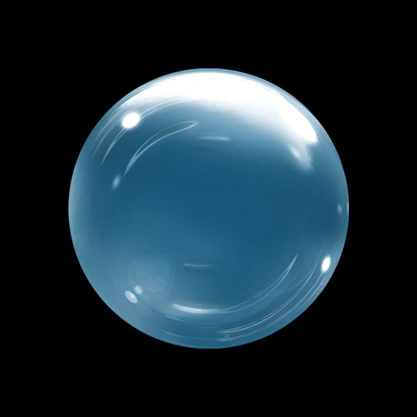 Bubble Balloon, Crystal Blue, 24 Inches