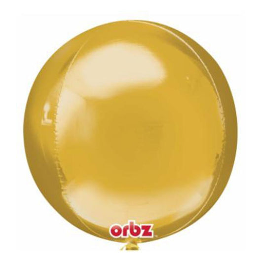 Gold Orbz Balloon, 16 Inches