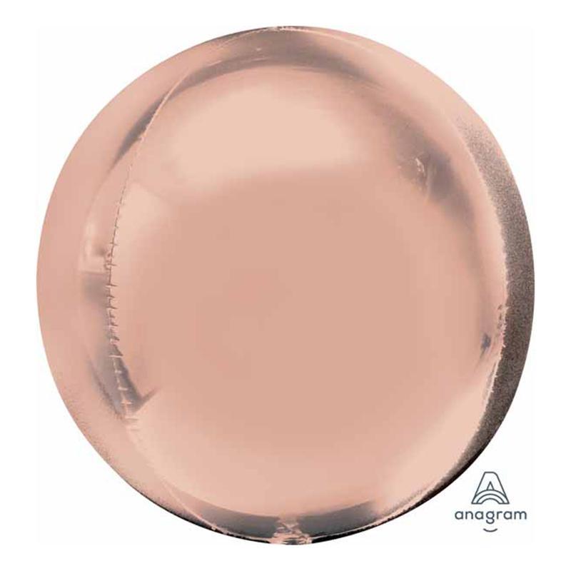 Rose Gold Orbz Balloon, 16 Inches