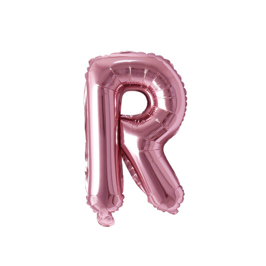 Rose Gold Letter R Foil Balloon, 16 Inches, 1 Count