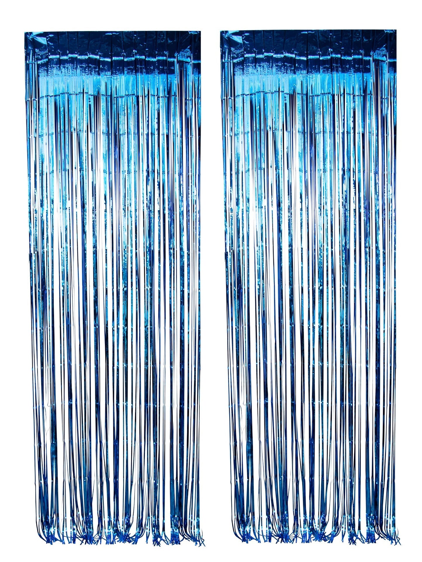 Blue Foil Fringe Curtain, 2 Count