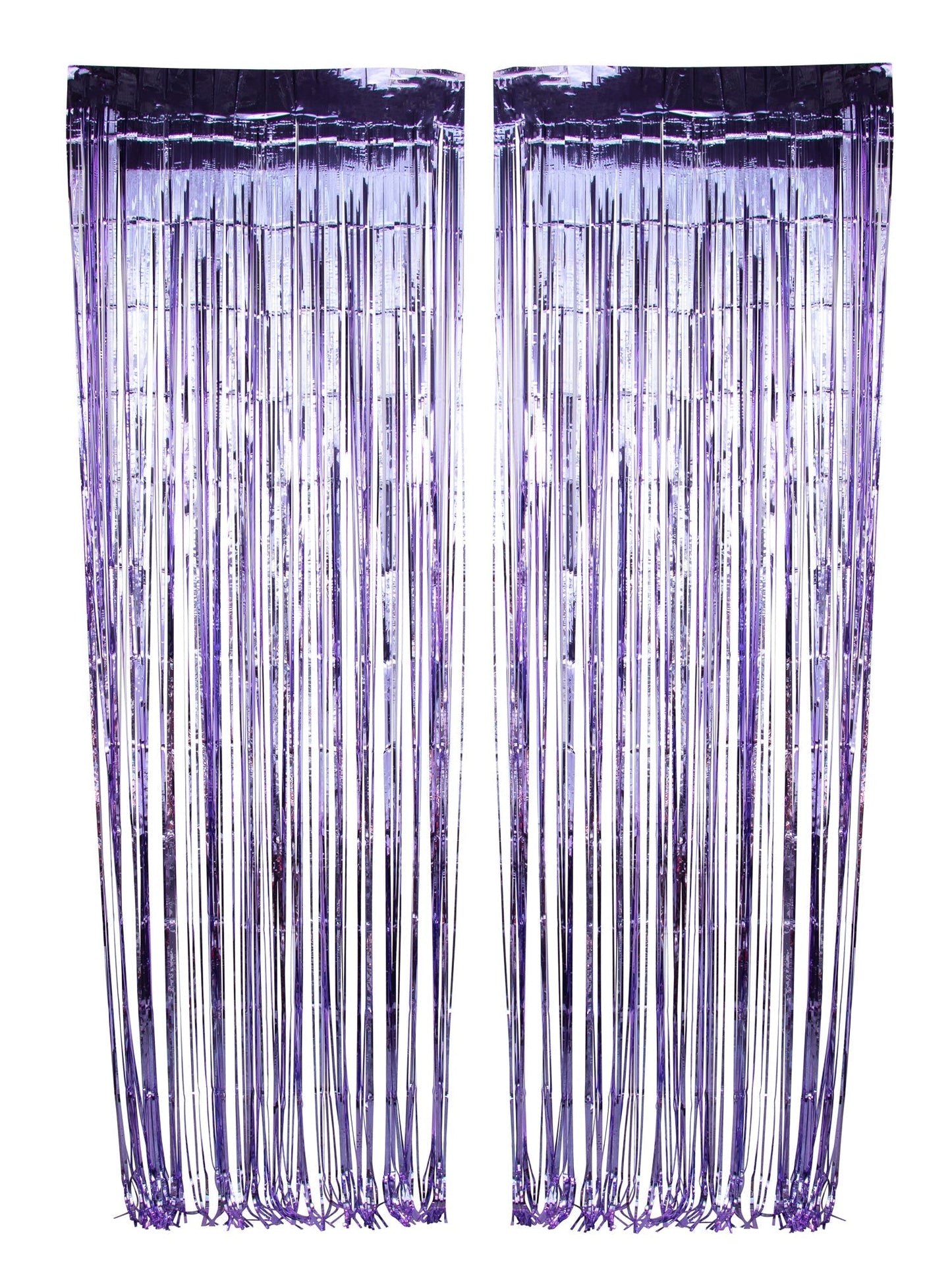 Light Purple Foil Fringe Curtain, 2 Count